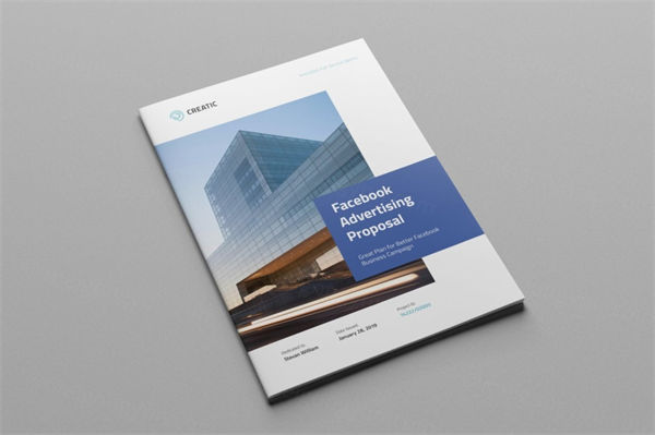 Facebook广告提案楼书画册品牌手册杂志设计模板 facebook advertising proposal