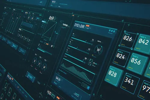 潮流科幻未来HUD界面视觉图表元素包 HUD Futuris