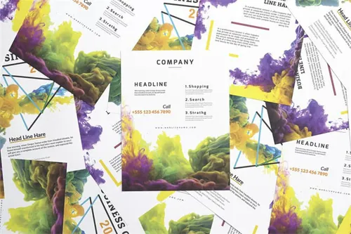 信纸海报模版 Letterhead , Flyer , Poster mockup