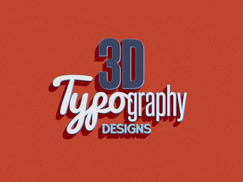 半色调80年代立体特效文字PS模板3D Text