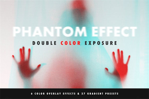 幻影双重曝光图片处理效果动作 Double Color Exposur