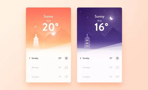 Weather  Daily UI #016 每日UI源文件分享 UI 素材