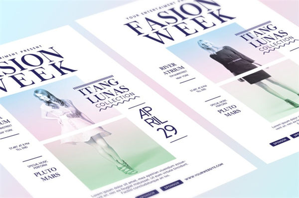 时尚高端的简约风格的海报宣传单