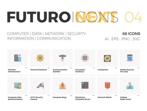 未来风格信息技术科技图标