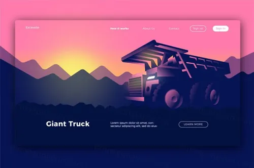 时尚高端配色的巨无霸banner登录页着陆页海报