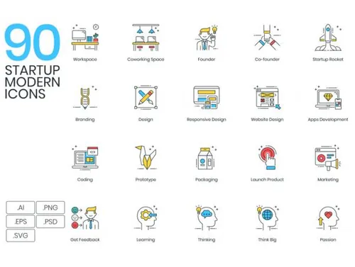 APP启动页常用概念创意素材Startup Modern Icons