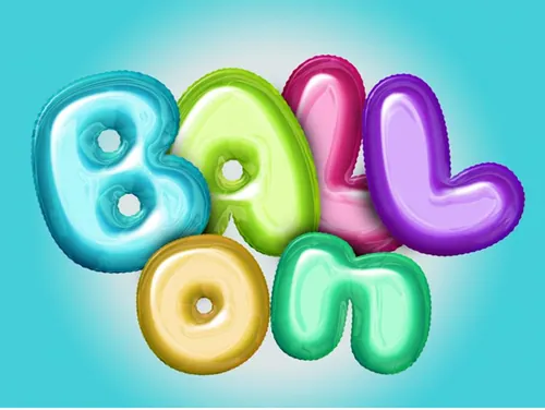 气球文字PSD模板The Ballon