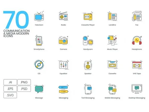 信息沟通与媒体技术图标