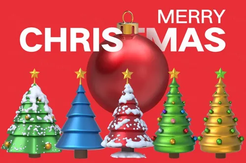 圣诞节设计元素源文件 Christmas 3D Object