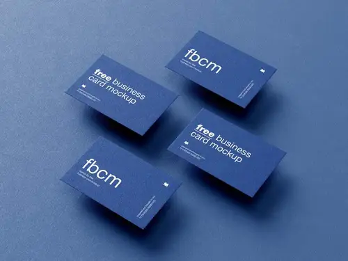 优雅的名片设计展示样机PSD模板 Business Cards Mockup 样机模版