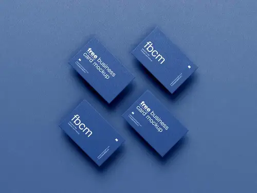 优雅的名片设计展示样机PSD模板 Business Cards Mockup 样机模版