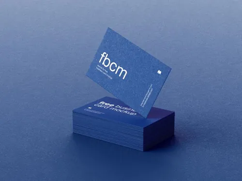 优雅的名片设计展示样机PSD模板 Business Cards Mockup