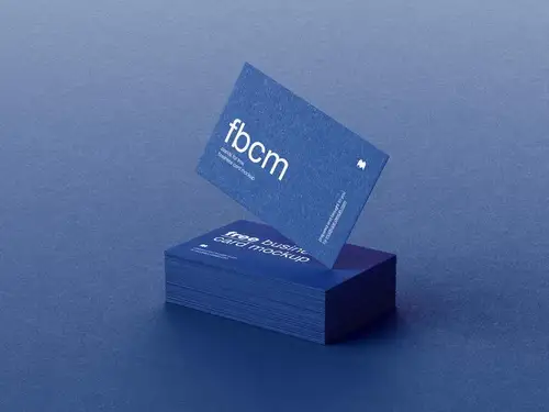 优雅的名片设计展示样机PSD模板 Business Cards Mockup 样机模版