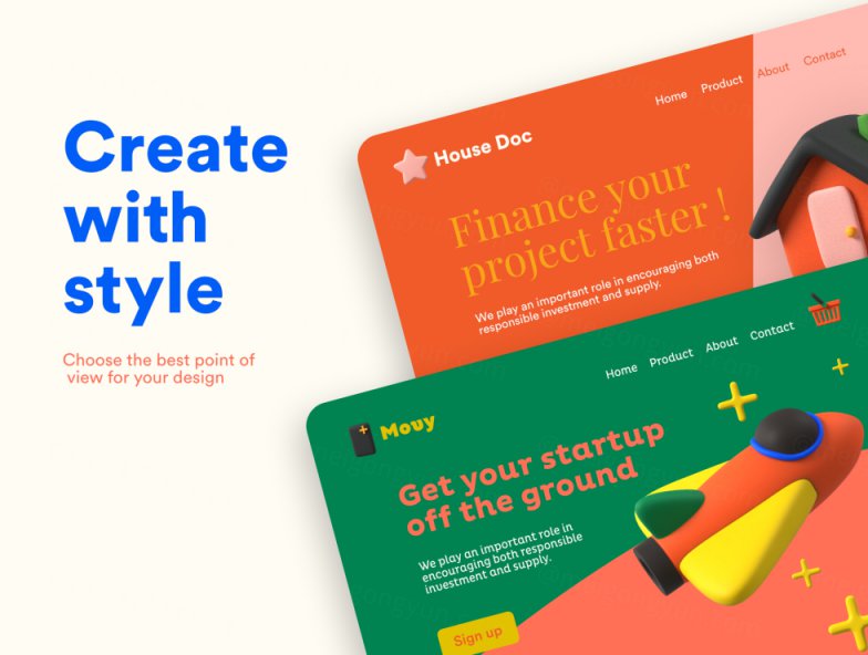 高质量Blender三维渲染卡通橡皮泥质感童年3D图标合辑 Multi