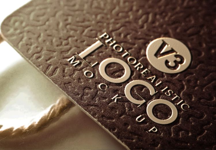 皮革效果LOGO贴图样机素材Corporate Identity Bundle