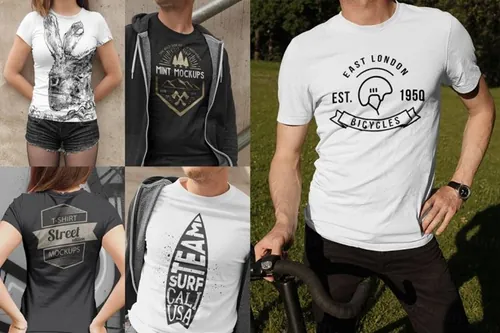 街景拍摄T恤样机模板 T-Shirt Mockups Street Edition