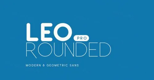 平面设计印刷网页设计排版英文字体 Leo Rounded Pro