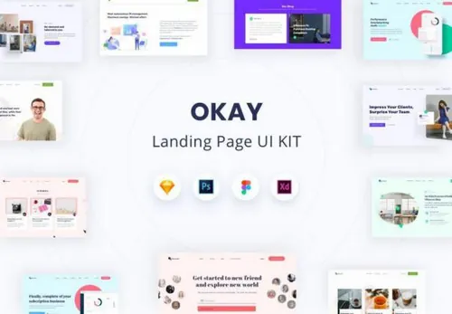 移动端企业公司网站启动页面框架结构模块UI界面设计素材