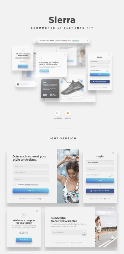 手机移动端网站购物电子商务用户登录空间管理UI界面设计素材