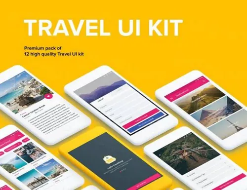 手机端旅游度假城市景点介绍新闻资讯图文分享UI界面设计素材