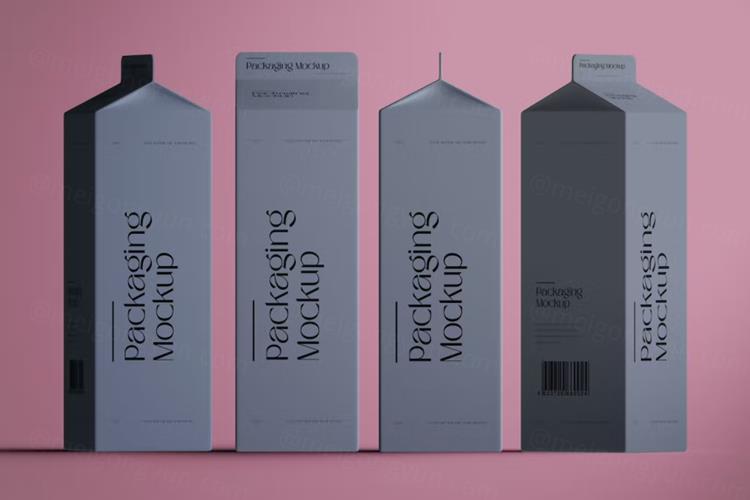 高质量水果牛奶果汁饮料品牌包装设计样机PSD模板 Milk/