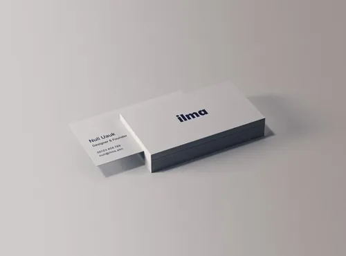 简约名片品牌VI设计贴图展示样机模板免费下载 Minimal