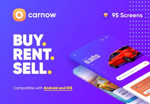 买卖/租赁二手车移动APP界面设计 Carnow - buy rent