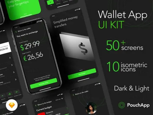 电子钱包移动支付APP界面素材 Wallet App UI KIT