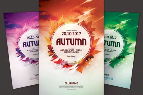 秋季海报模板 Autumn Flyer Template