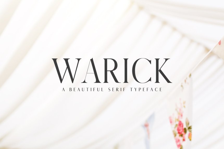 优雅时尚字体 Warick Serif Font Family