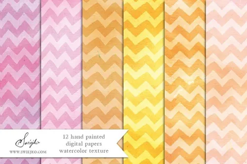 水彩波浪线背景纹理素材 Chevron