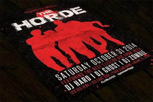 部落万圣节派对传单 The Horde Halloween Party Flyer