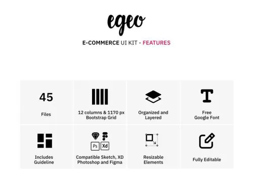电子商务用户界面工具包EGEO E-Commerce UI Kit