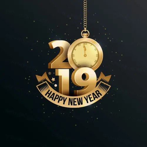 时尚高端3D立体倒计时新年圣诞节banner海报Happy-New-Year