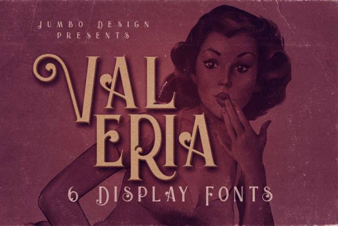 古典装饰字体 Valeria – 6 Display Fonts