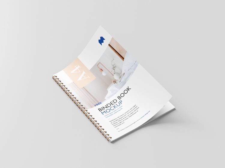 装订书籍小册子画册设计提案样机PSD模板 Binded book mockup
