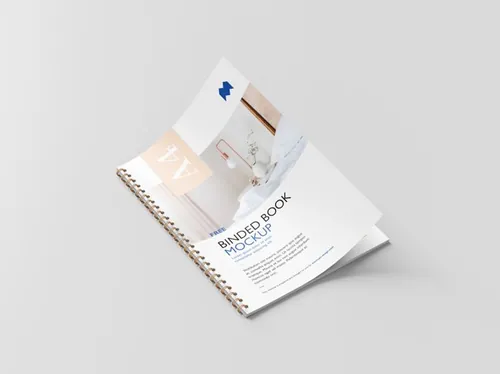装订书籍小册子画册设计提案样机PSD模板 Binded book mockup