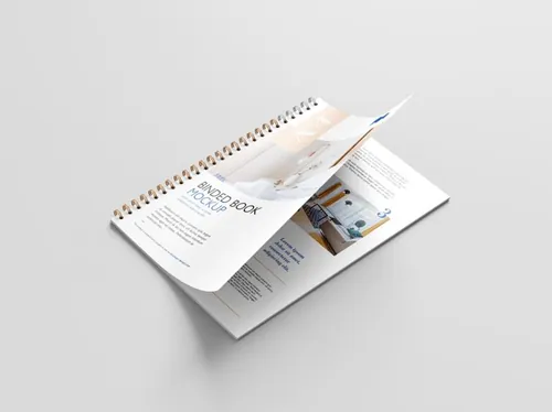 装订书籍小册子画册设计提案样机PSD模板 Binded book mockup