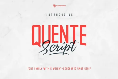 复古时尚字体 Quente Script   Tamigos Sans
