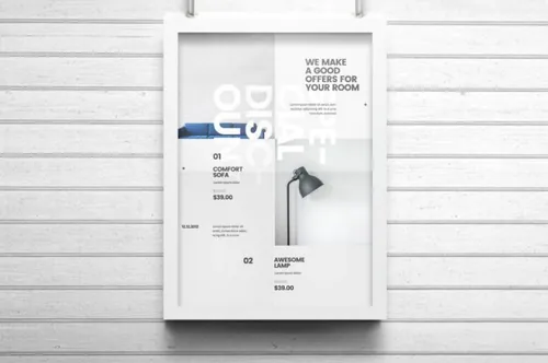 时尚高端北欧风格海报宣传单crimson-furniture