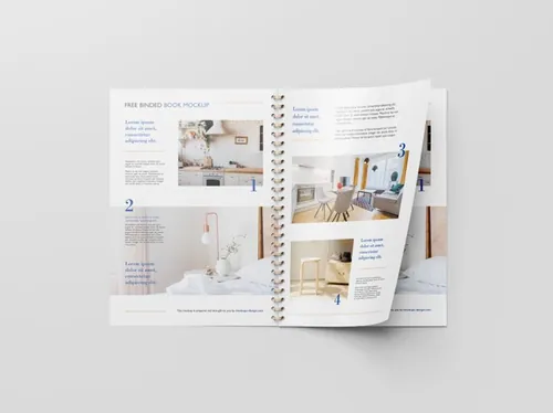 装订书籍小册子画册设计提案样机PSD模板 Binded book mockup