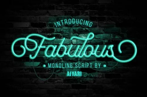 复古手写字体 Fabulous Monoline Script