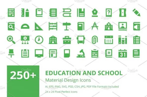 教育app图标素材 250  Education Material Design