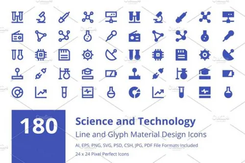 科学技术图标素材180 Science and Technology Icons