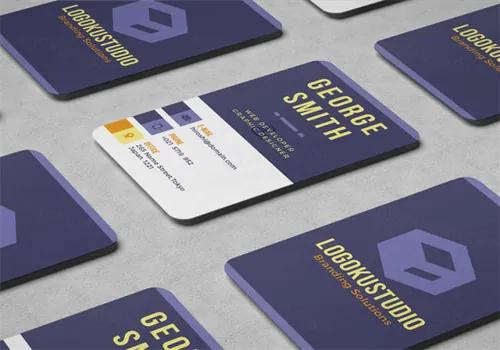 CUBE Business立方体插画名片模板PSD模板CUBE Business Card Template (Horizontal...