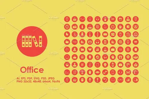 办公室矢量图标下载 Office icons