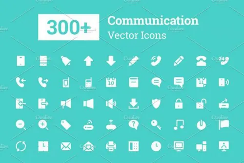 通讯矢量图标素材 300  Communication Vector Icons