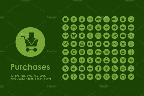 电商购物图标素材 Shopping icons