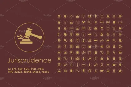 法院法律图标素材 110 Jurisprudence simple i
