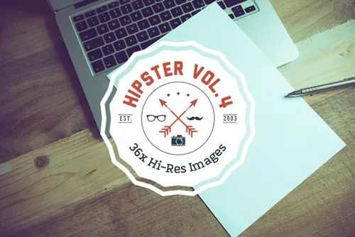高分辨率纸张模板设计素材HIPSTER SET